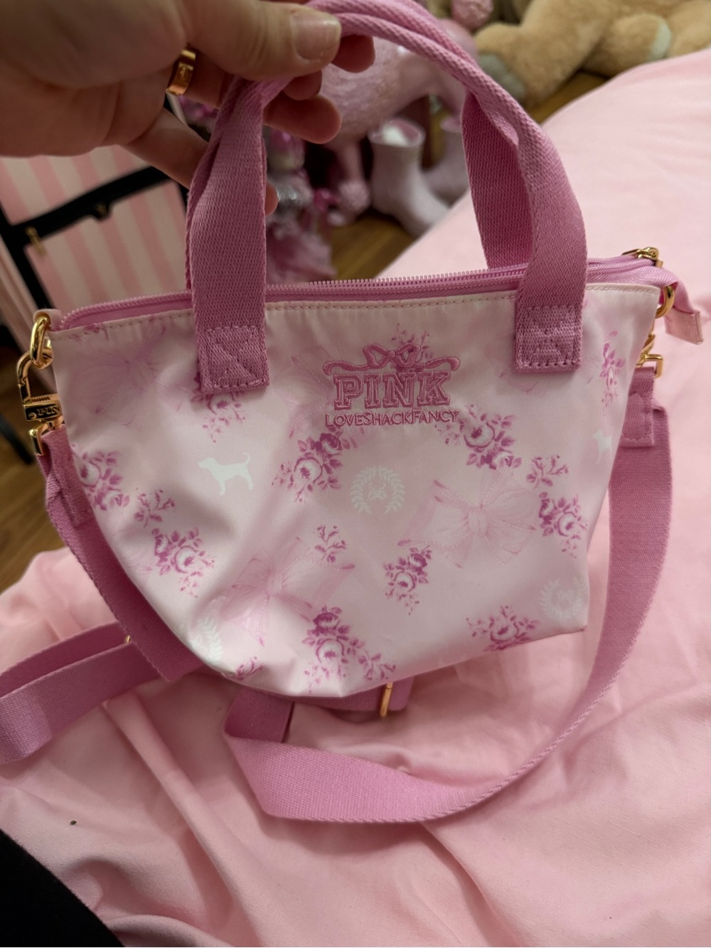 Love Shack Fancy x Pink Victoria's Secret handbag
